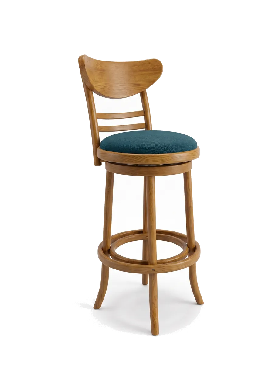 كرسي بار روكا المعدني والكتان - Rocca Modern Bar Stool