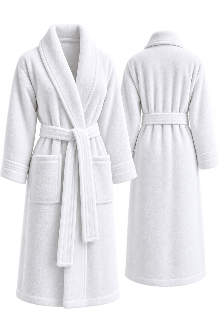 روب حمام فندقي ملكي شال كولار — قطن مصري 100% (1200 جم)